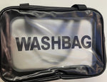 Cosmetic bags of different colors.
